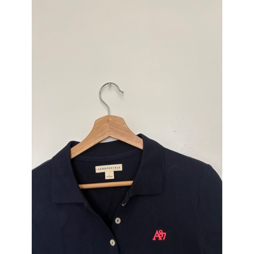 Aeropostale A87 Piqué Polo – Navy – Large – NWT - Picture 3 of 5